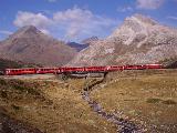 Treno 1635 sul ponte metallico all'Alp da Buond